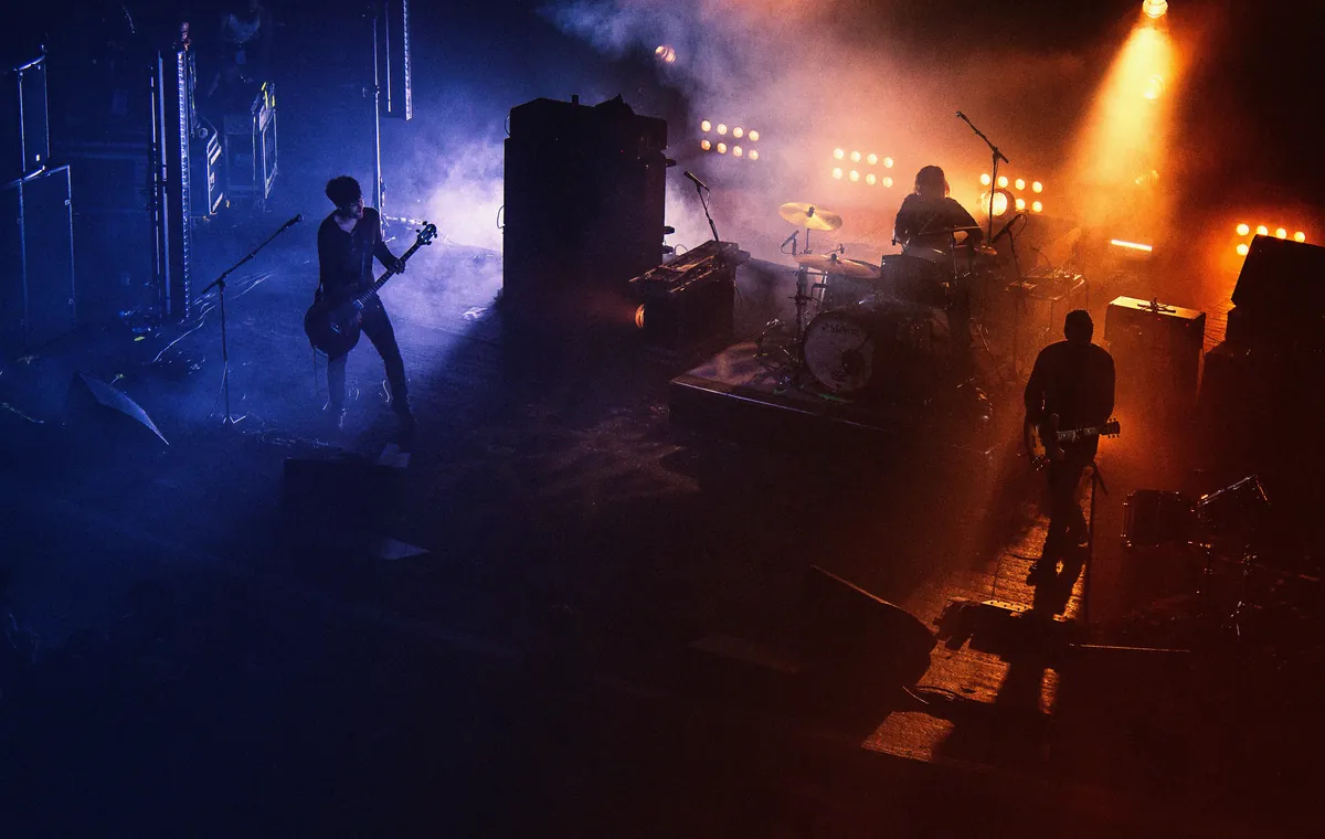 Band performing live on stage